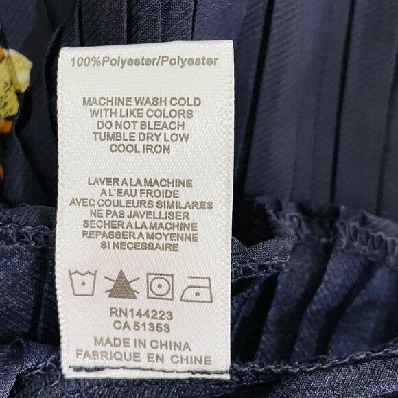 Bishop + Young Blue Floral Accordion Tank Top NWOT Size Small - Picture 5 of 8